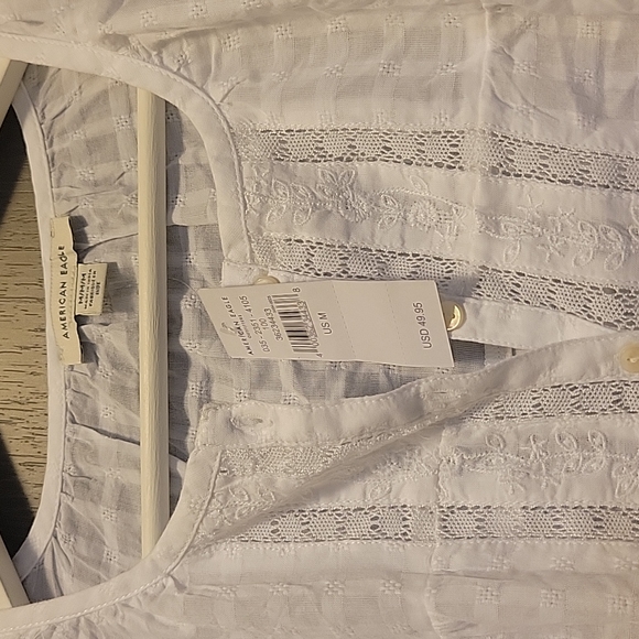 American Eagle - Long-Sleeve Tie-Front Tunic (Medium) - Picture 4 of 7